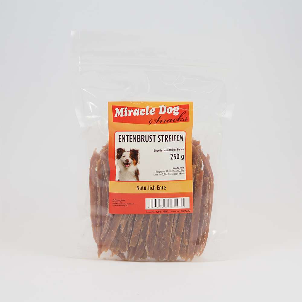 Miracle Dog Entenbrust Streifen
